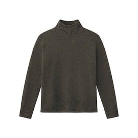Pura Cashmere Cashmere Oversized Pullover - Dark Olive