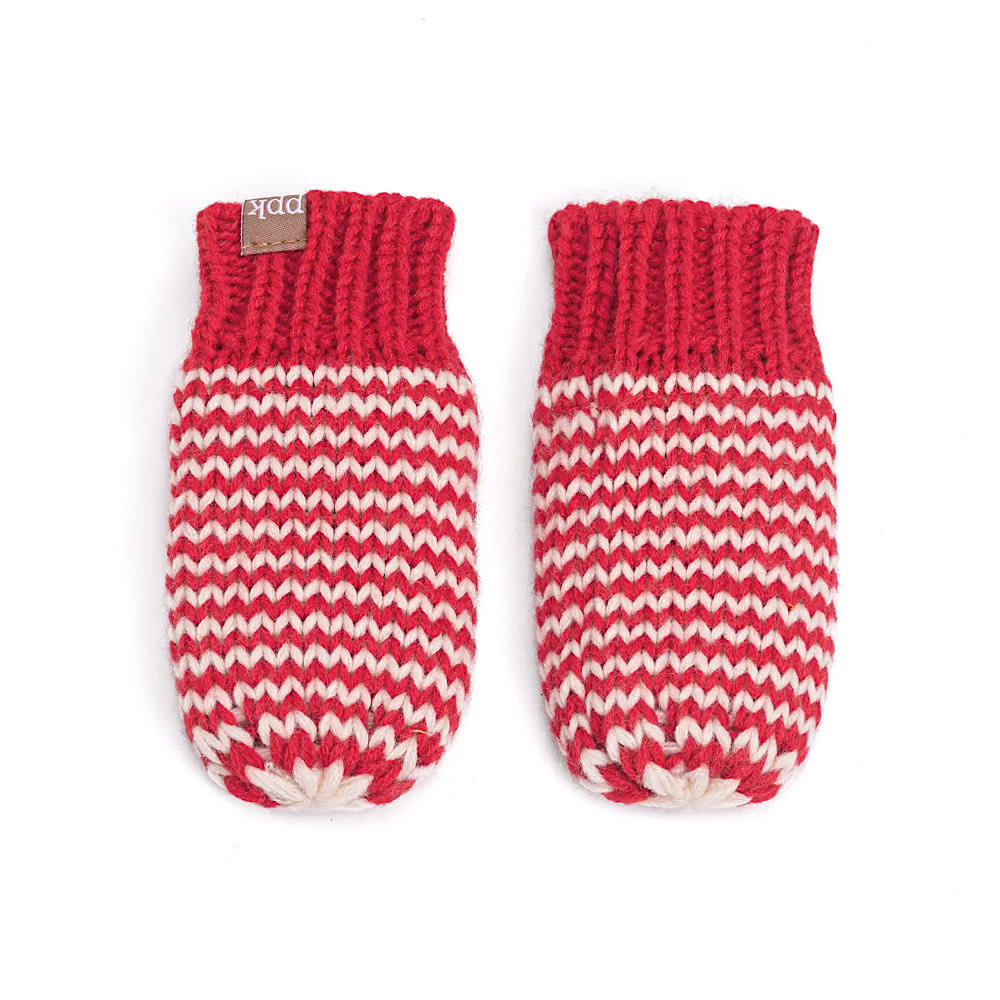 Peppercorn Kids Peppercorn Kids Thumbless Winter Mittens - Red Stripe