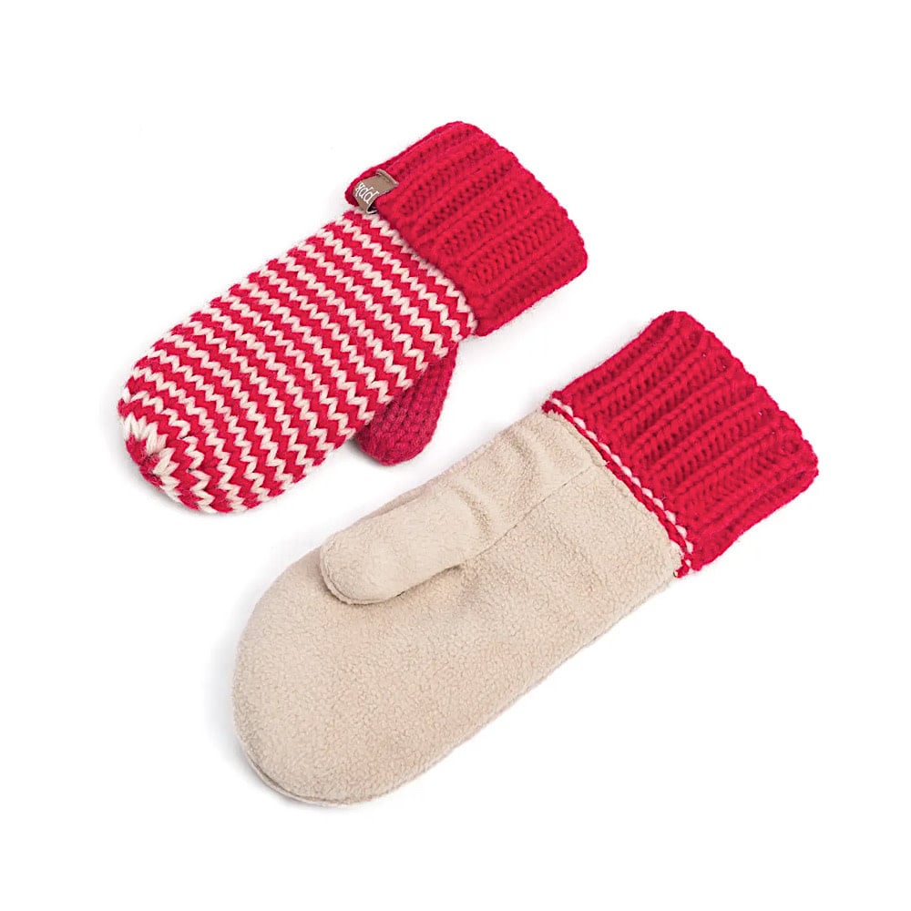 Peppercorn Kids Classic Knit Winter Mittens - Red Stripe