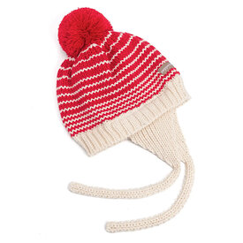 Peppercorn Kids Peppercorn Kids Earflap Winter Hat - Red Stripe
