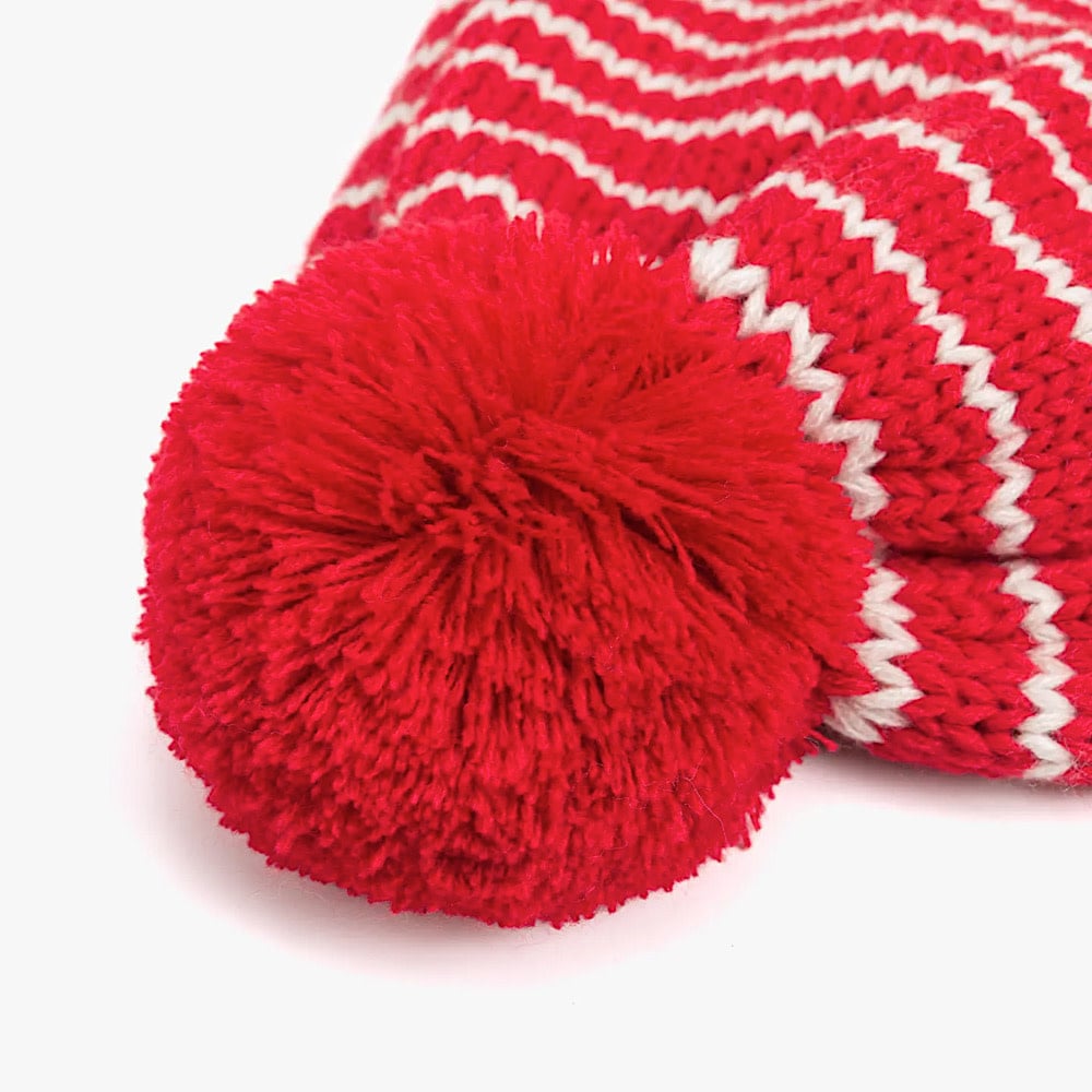 Peppercorn Kids Earflap Winter Hat - Red Stripe