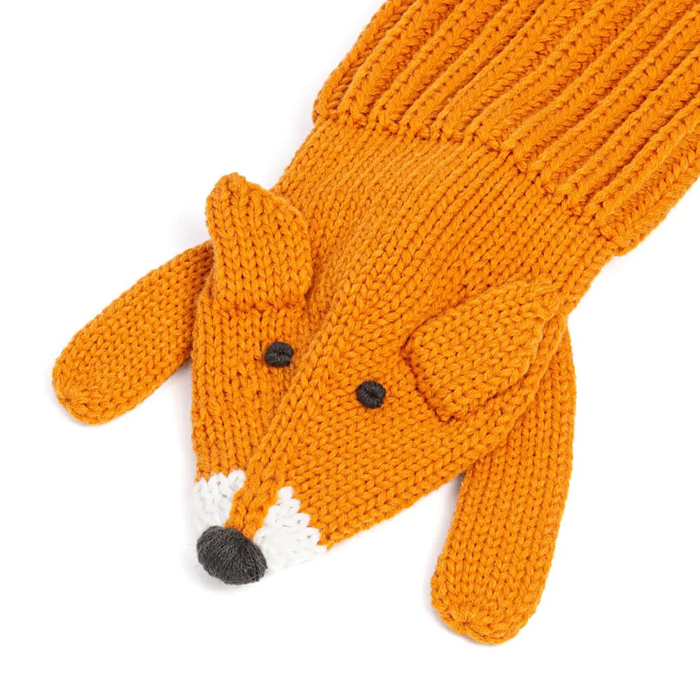 Peppercorn Kids Knitted Scarf - Fox