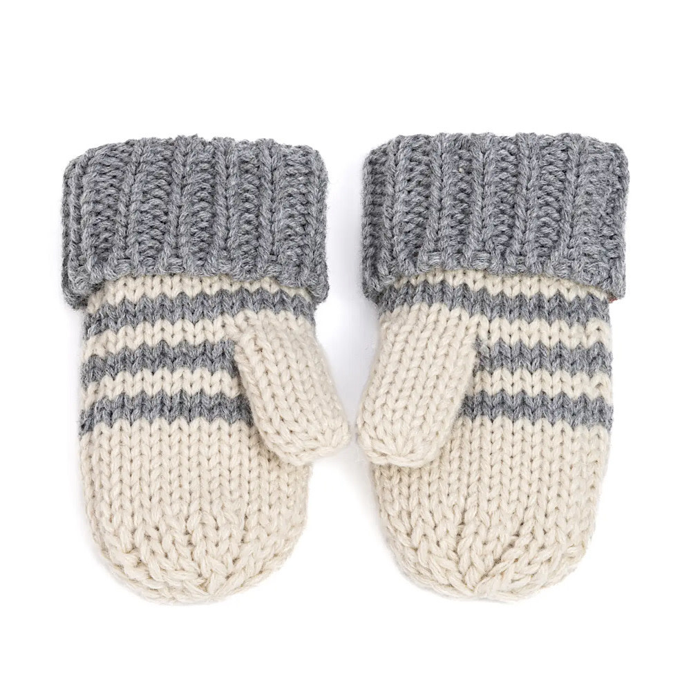Peppercorn Kids Knit Cat Mittens - Gray