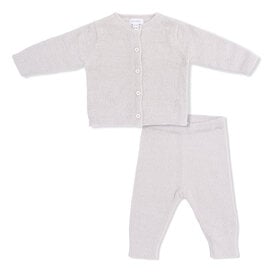 Angel Dear Angel Dear Chenille Button Down Cardigan 4 Piece Set - Natural