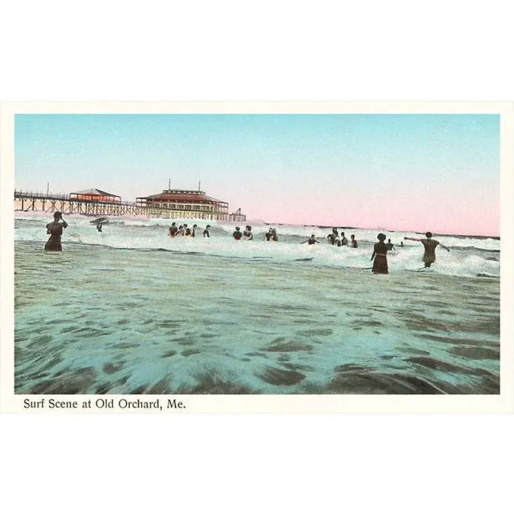  Postcard ME-28 - Old Orchard Surf Scene