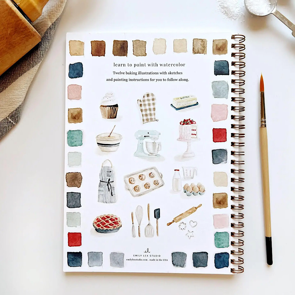Emily Lex Studio Watercolor Workbook - Baking