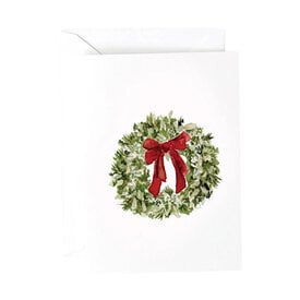 Emily Lex Studio Emily Lex Studio Mini Notecard - Red Bow Wreath