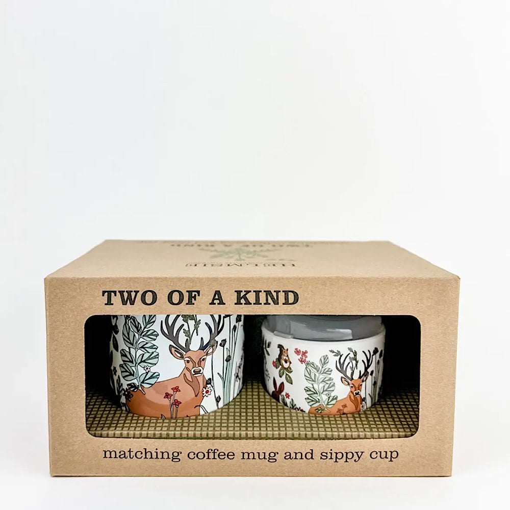 Helmsie Two of a Kind Cup Set - Mountain Animal
