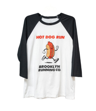The 2025 Unisex Hot Dog Run 3/4 Baseball Tee