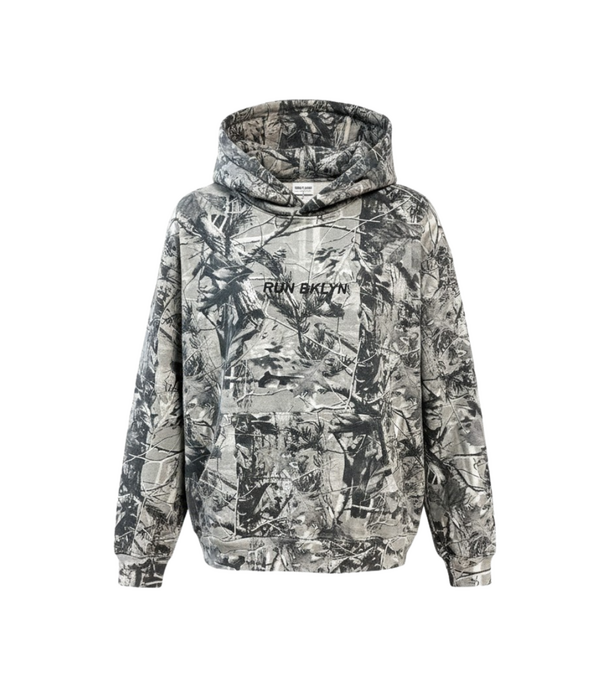 Cotton Collective RUN BKLYN Unisex Concrete Camo Hoodie