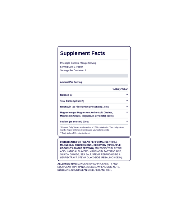 Pillar PILLAR Performance Triple Magnesium - Singles
