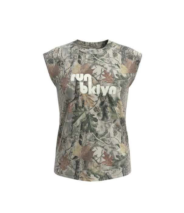 U RUN BKLYN GROOVY CAMO CUTOFF