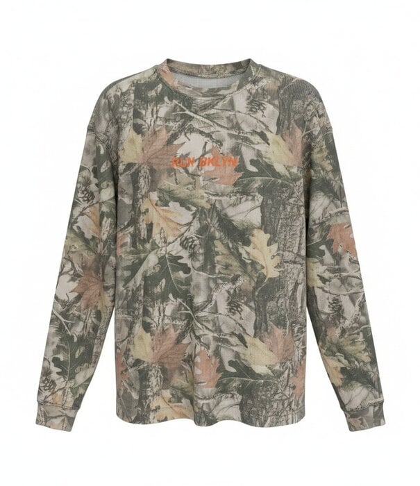 U RUN BKLYN CAMO CANOPY WAFFLE L/S