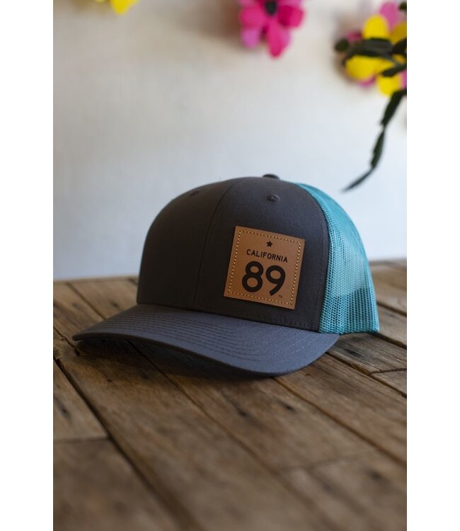 California 89 California 89 Trucker with Snapback, Charcoal and Teal
