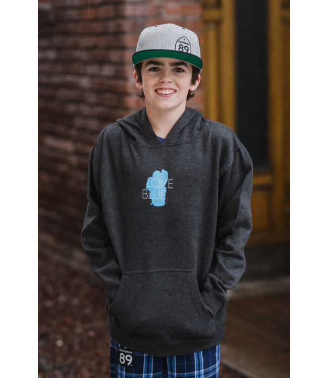 California 89 Kid's Love Blue Hooded Sweatshirt