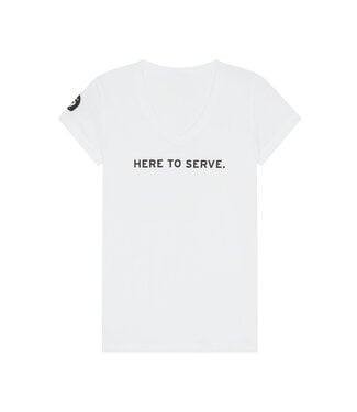 California 89 Women's Short Sleeve Here to Serve V-neck T-shirt