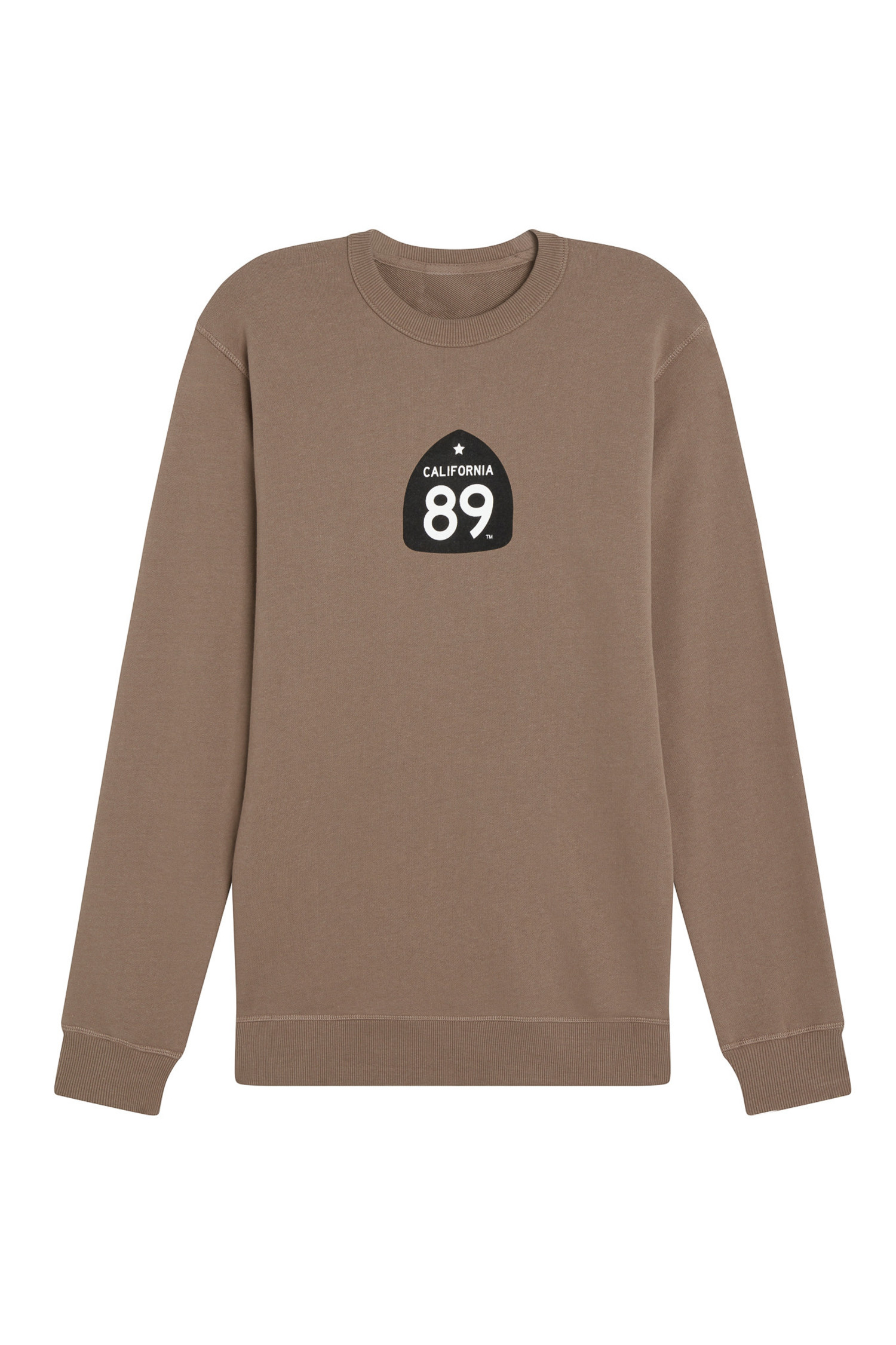 Fundamental Cropped Crew Neck Sweatshirt in Limestone