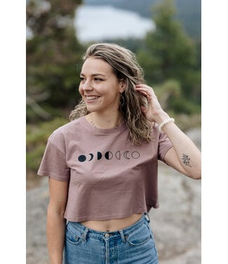 California 89 Women's Moon Design Crop T-Shirt