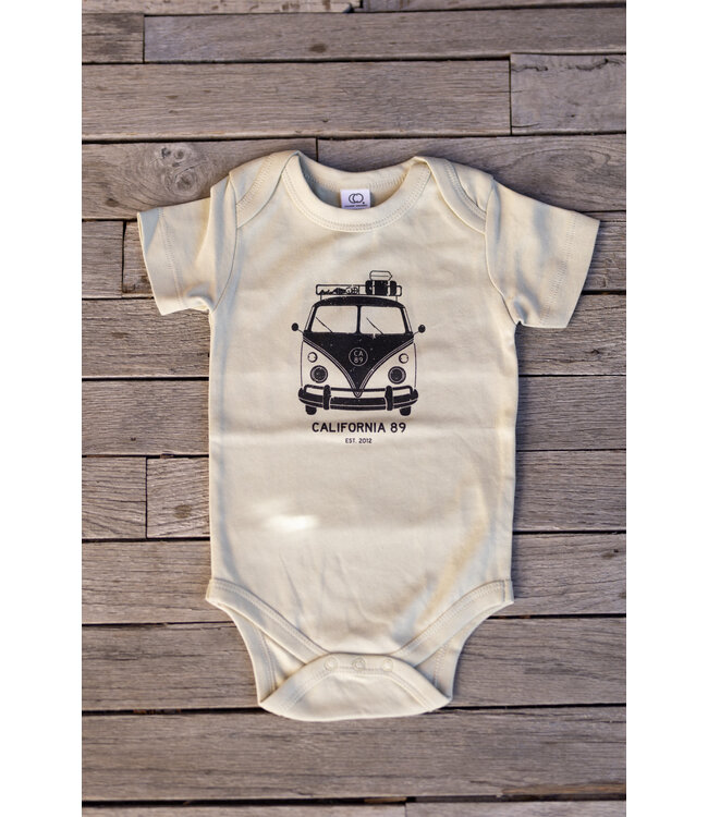 California 89 Baby Short Sleeve VW Bus Onesie