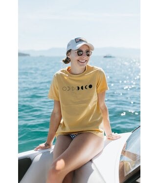 Women's Short Sleeve Moon Design Tshirt