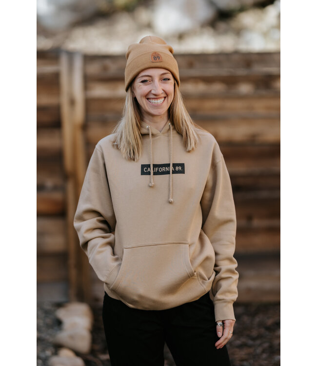 California 89 Unisex CA89 Box Logo Hooded Sweatshirt