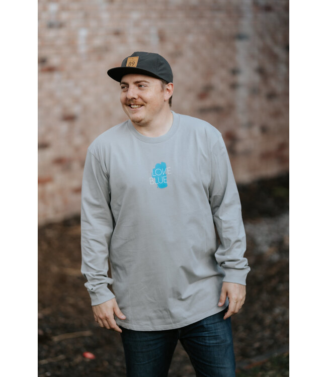 California 89 Men's Long Sleeve Love Blue Tee