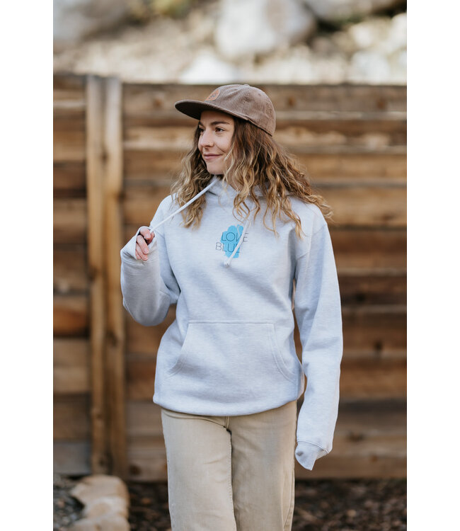 California 89 Unisex Love Blue Hooded Sweatshirt