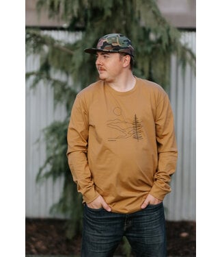 California 89 Men's Long Sleeve River Illustration T-Shirt