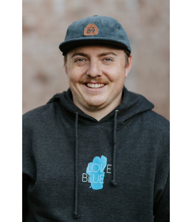 California 89 Unisex Love Blue Hooded Sweatshirt