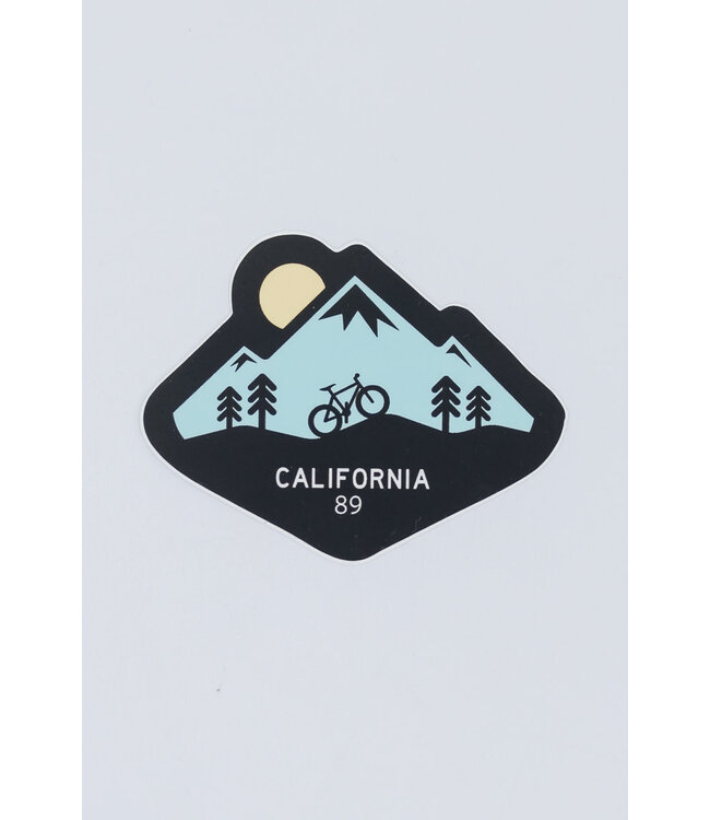 sticker mule Mountain with Biker Sticker