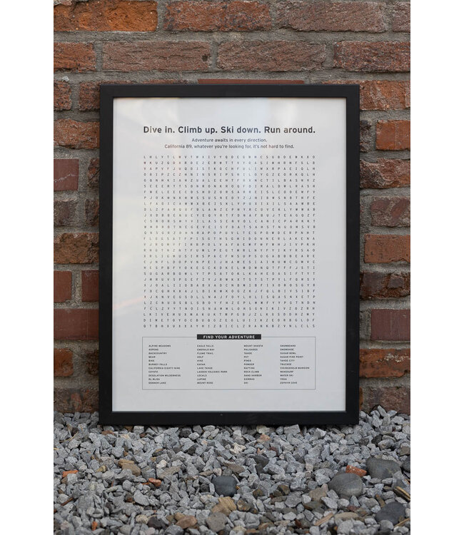 Word Search Poster Frame 18x24