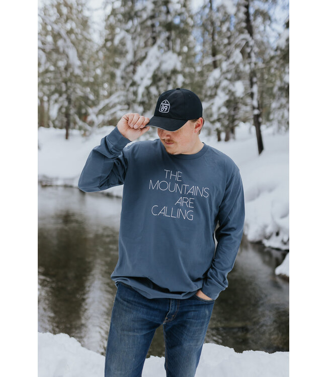 California 89 Men's Long Sleeve Mountains Are Calling T-Shirt