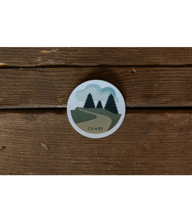 CA89 Winding Road Sticker