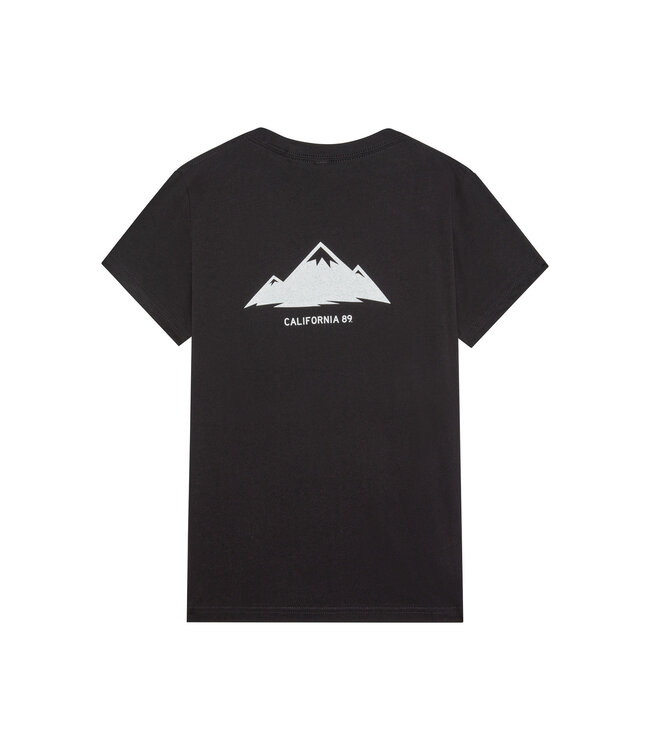 California 89 Kid's Short Sleeve T-Shirt Shield Front, Mountain Back