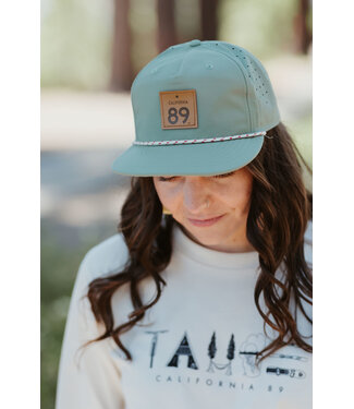 California 89 Perforated Grain Snapback Olive O/S