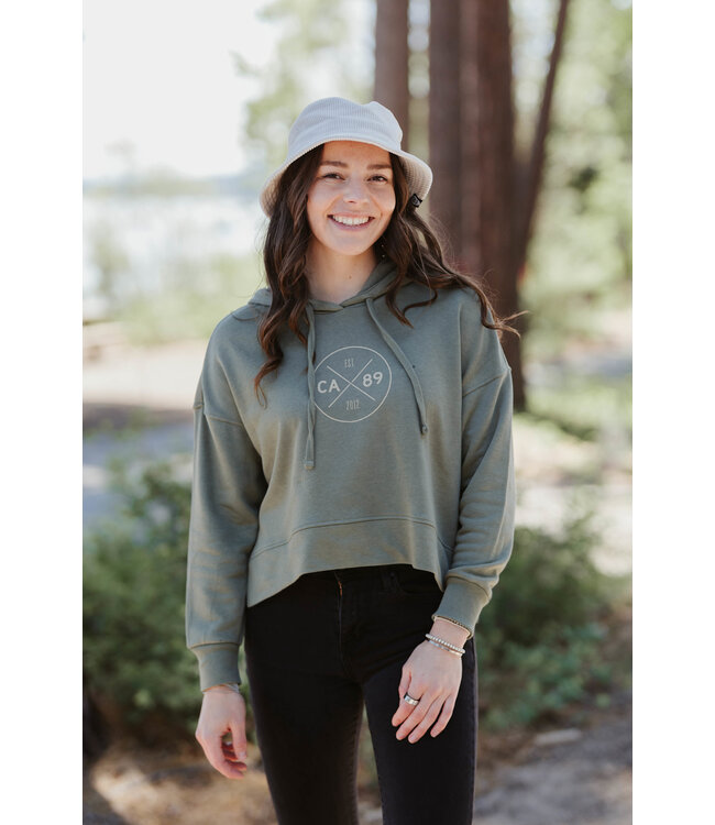 California 89 Women's Eco Washed Hoodie with CA89 Dial