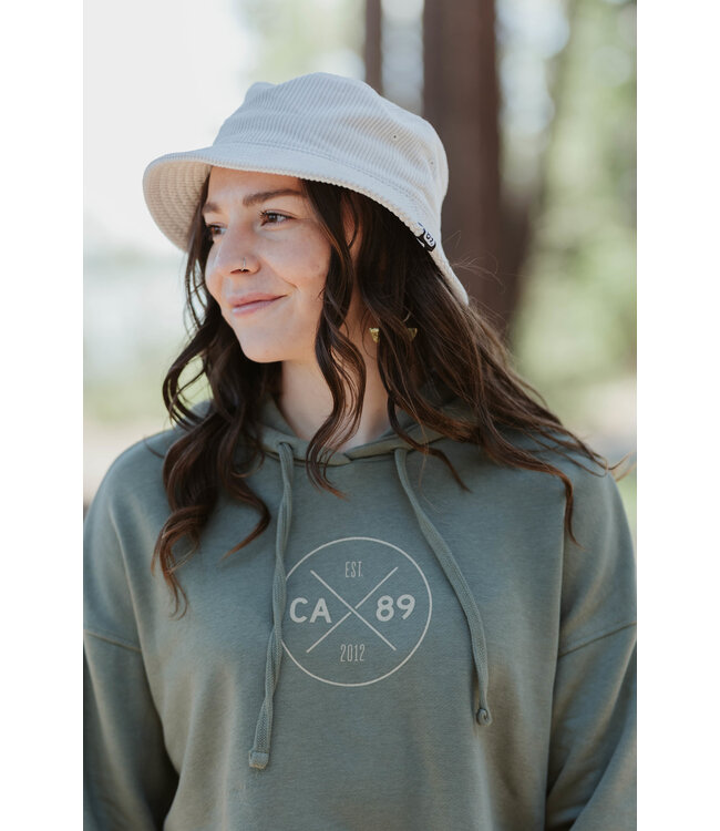 California 89 Women's Eco Washed Hoodie with CA89 Dial