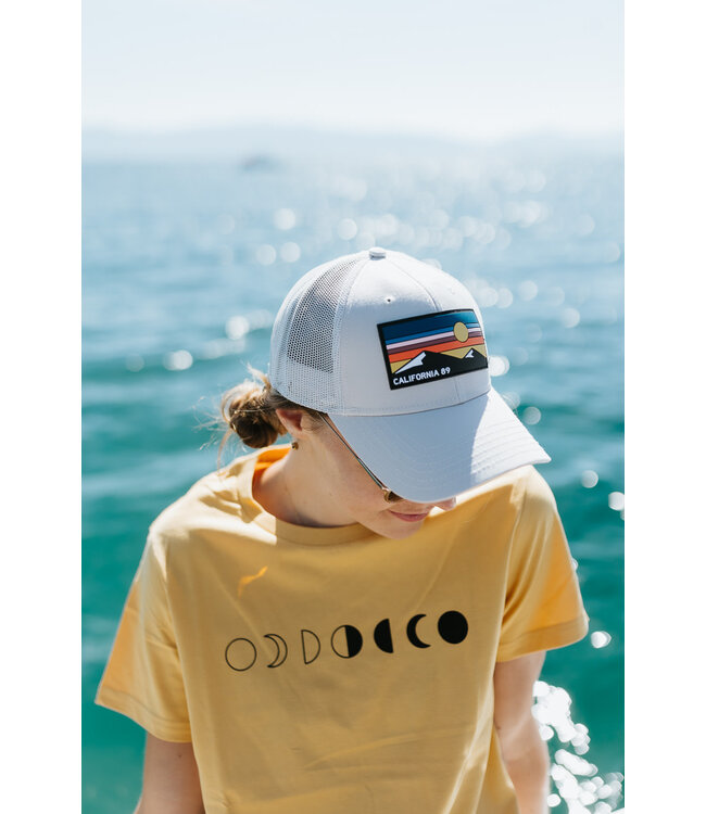 California 89 Trucker Hat with Mountain & Sky Rubber Patch