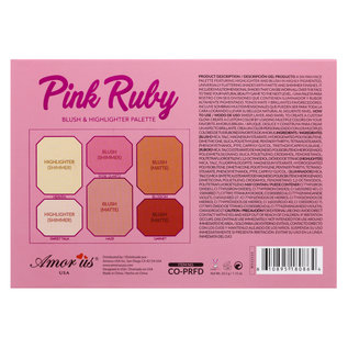 Amorus USA  CO-PRFD – PINK RUBY – BLUSH & HIGHLIGHTER KIT (DISPLAY)