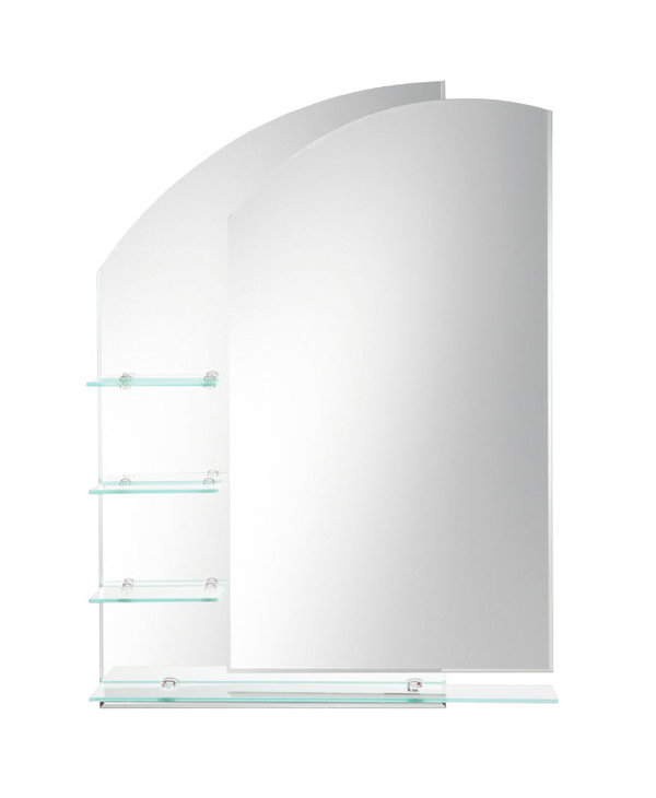 Double Layered Mirror with Shelves H00164