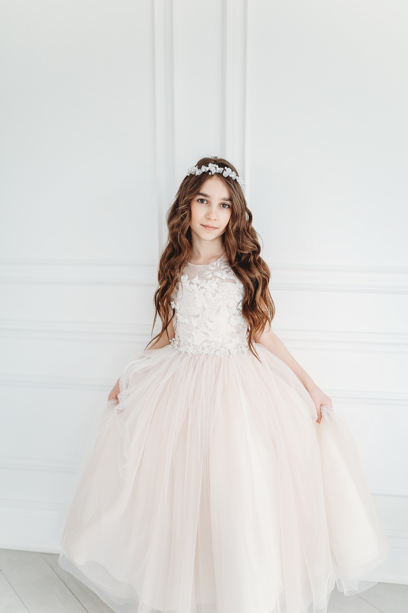 blink blank flower girl dresses