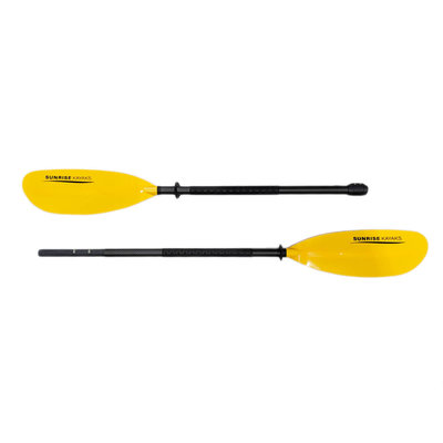 Sunrise Carbon 2pc Adjustable Straight Shaft Kayak Paddle with Nylon Blade,  220-230cm - Trailhead Paddle Shack