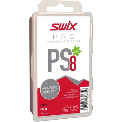 Swix Swix PS8 Red -4C to 4C Glide Wax, 60g