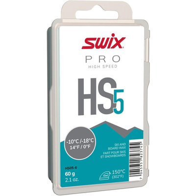 Swix Swix HS5 Turquoise -10C to -18C Glide Wax, 60g