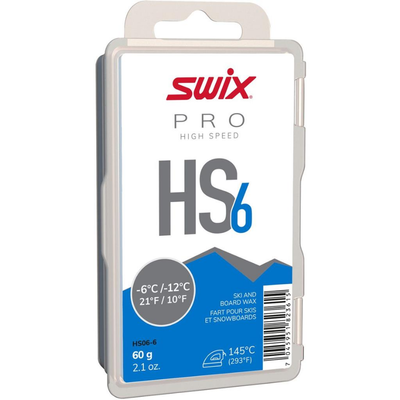 Swix Swix HS6 Blue -6C to -12C Glide Wax, 60g