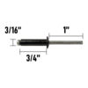 Trailhead 3/4-Inch Rivets Black 64-Pack
