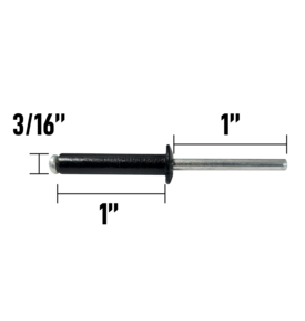 Trailhead Trailhead Rivets Black 20 pieces - 1 in