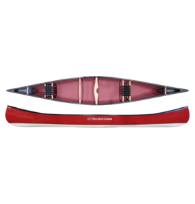 Trailhead Canoes Trailhead Canoes Prospector 17L, Basalt Innegra, Vinyl Trim, Two-Tone White Bottom