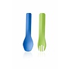 Humangear Humangear Go Bites Duo Utensil Pair, Light Green/Blue