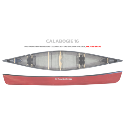 Trailhead Canoes Trailhead Canoes Calabogie 16 Basalt Innegra, Wood Trim, Two-Tone White Bottom
